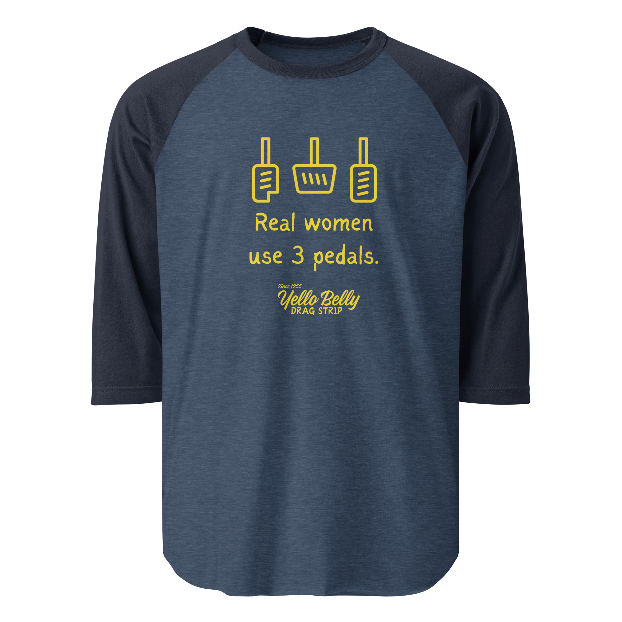 Real Women 3 Pedals-3/4 sleeve raglan shirt