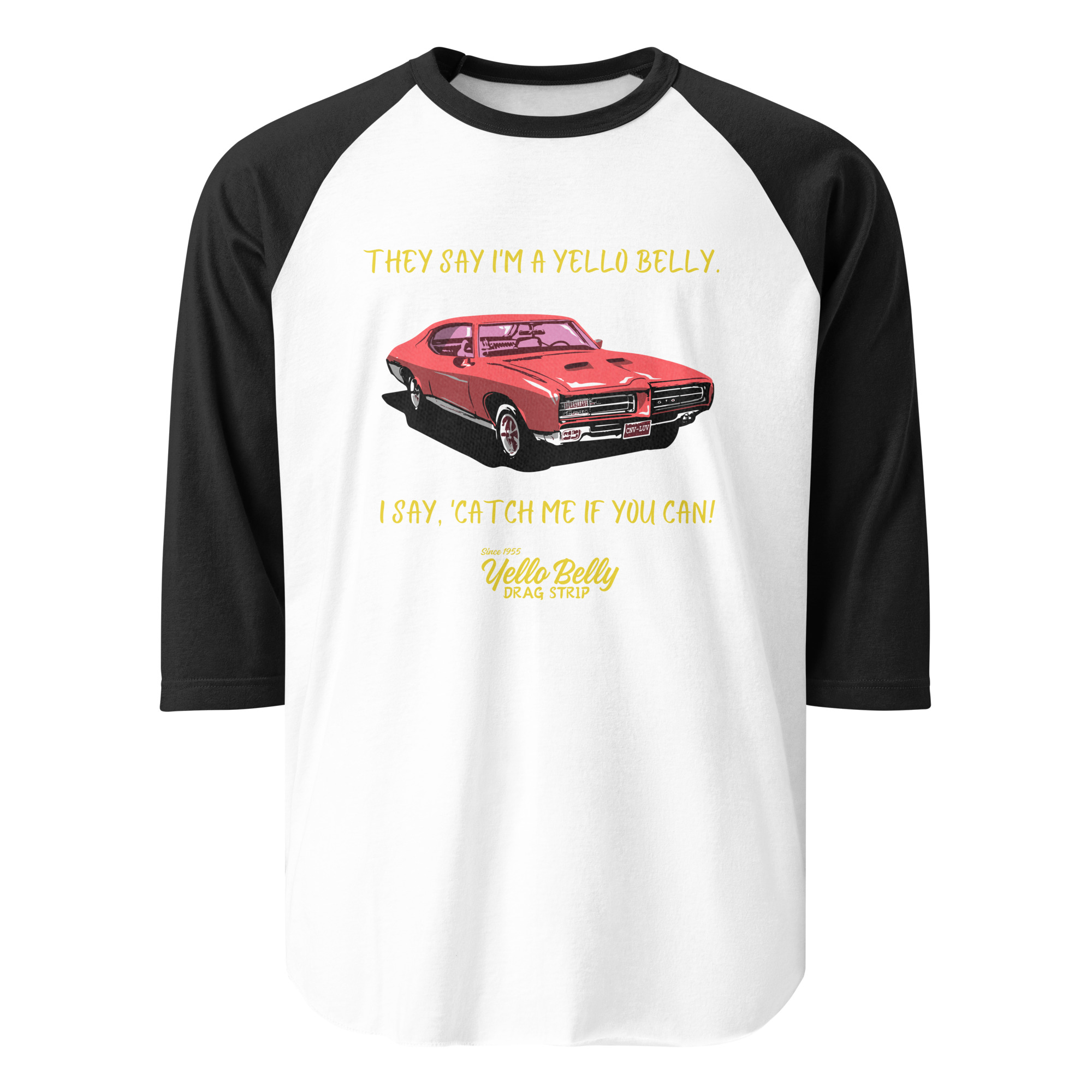 Catch Me Gold-3/4 sleeve raglan shirt