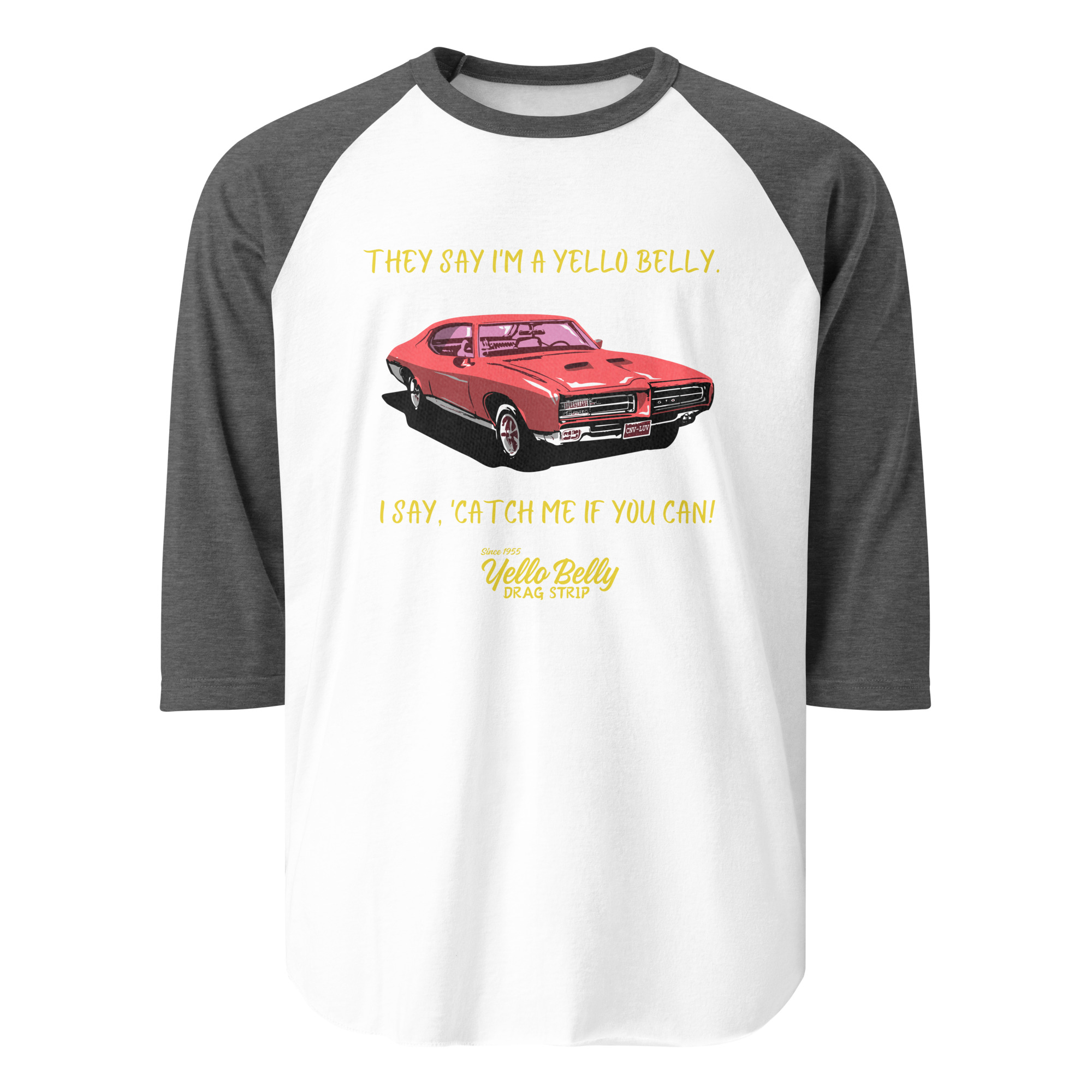 Catch Me Gold-3/4 sleeve raglan shirt