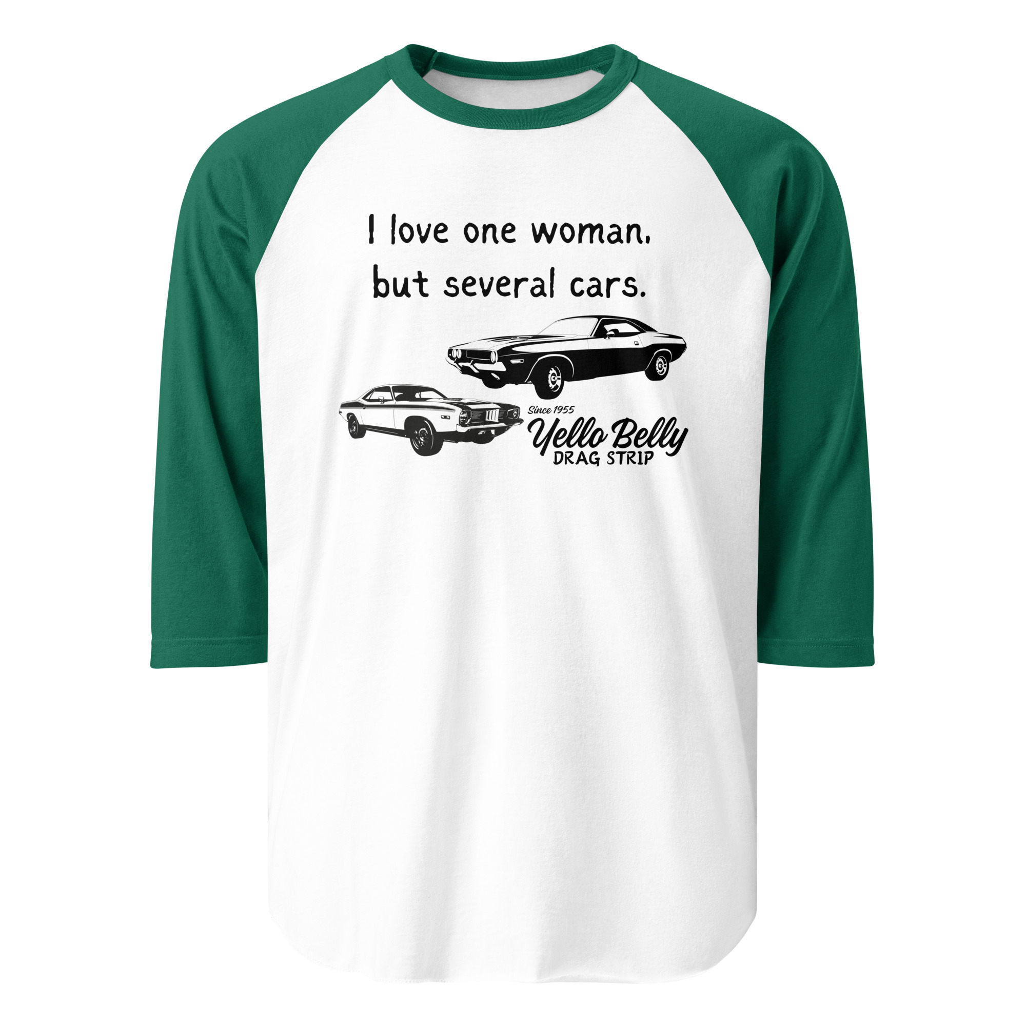 I Love One Woman-3/4 sleeve raglan shirt