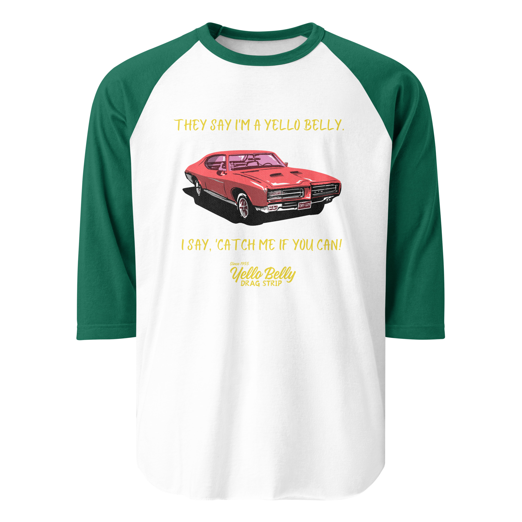 Catch Me Gold-3/4 sleeve raglan shirt