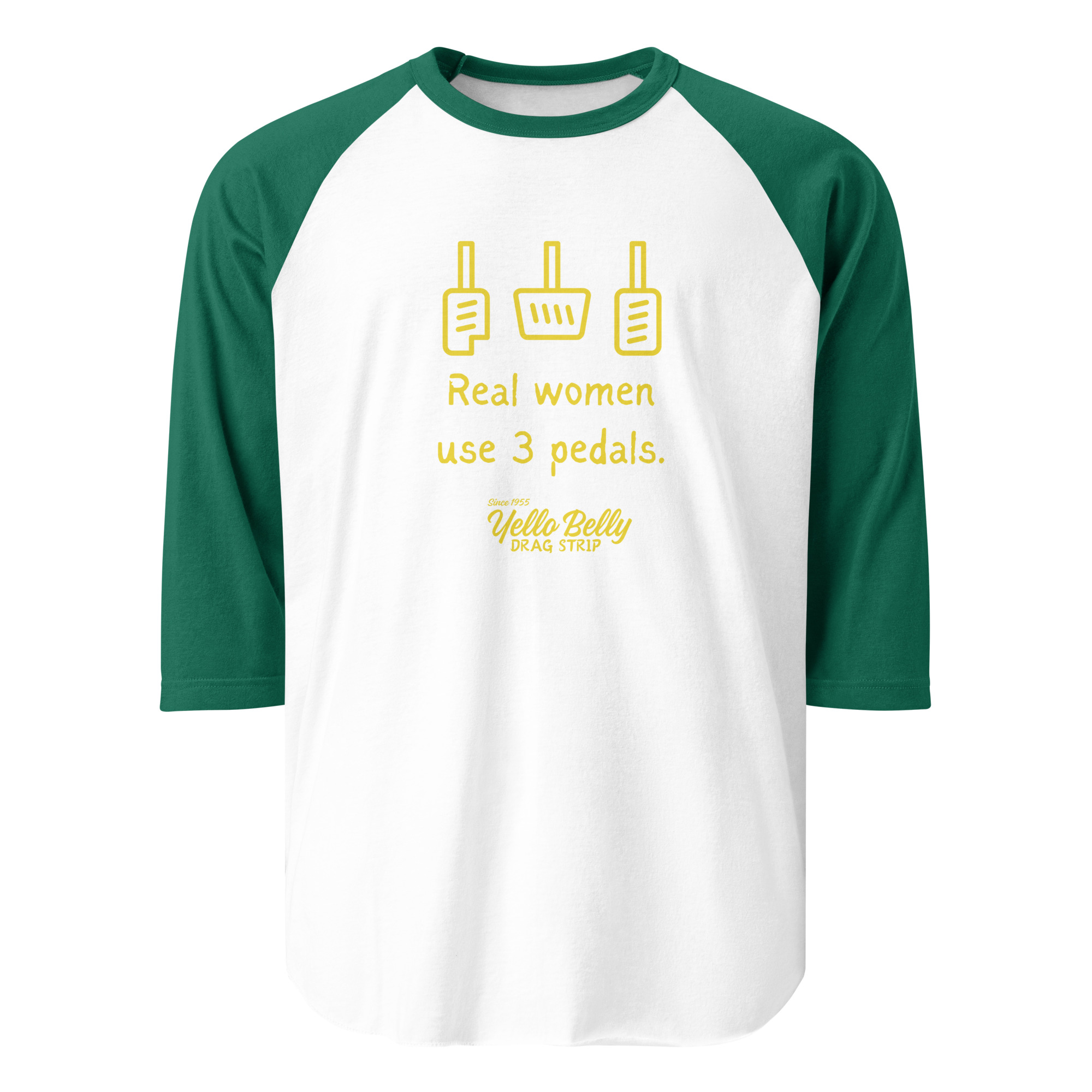 Real Women 3 Pedals-3/4 sleeve raglan shirt