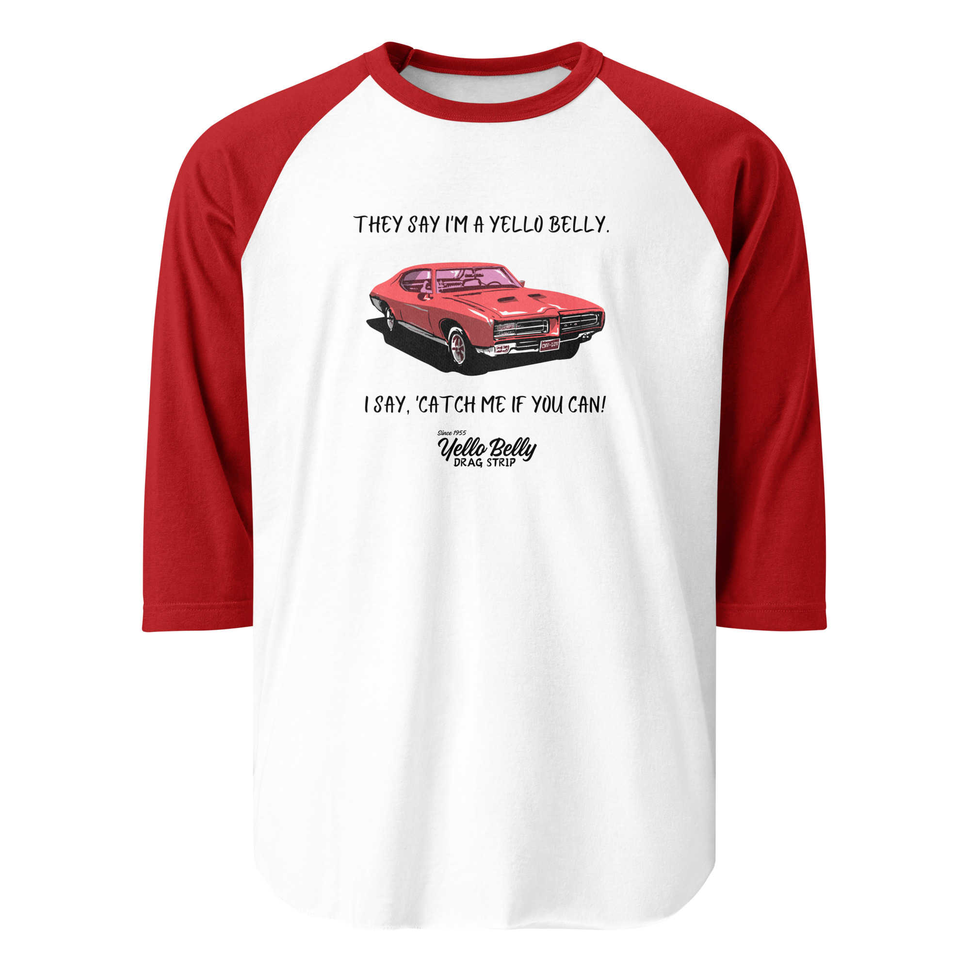 Red Muscle-Drk-3/4 sleeve raglan shirt