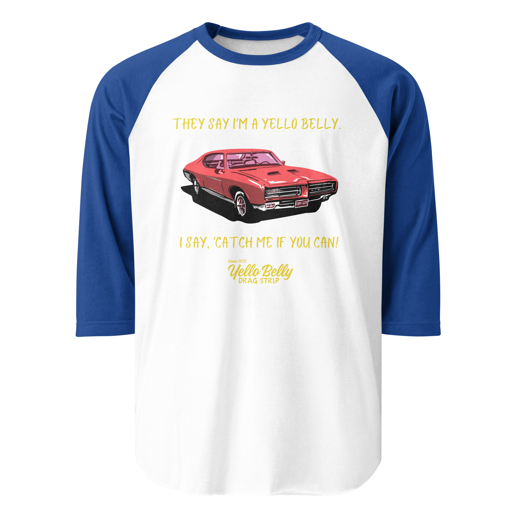 Catch Me Gold-3/4 sleeve raglan shirt