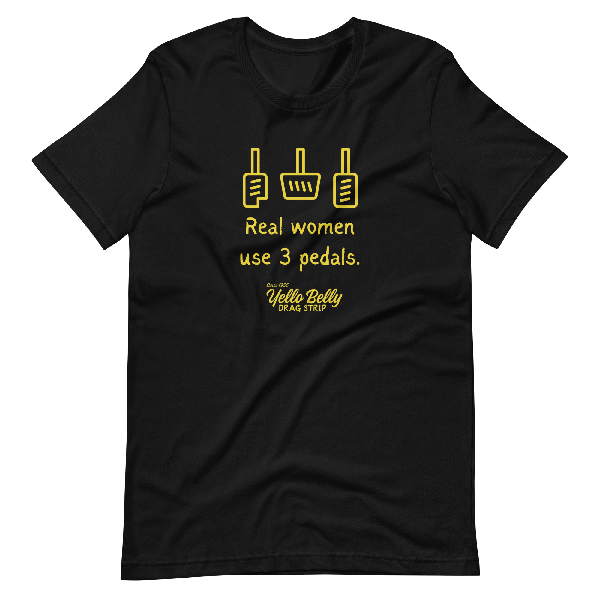 Real Women 3 Pedals-Gold-Unisex t-shirt