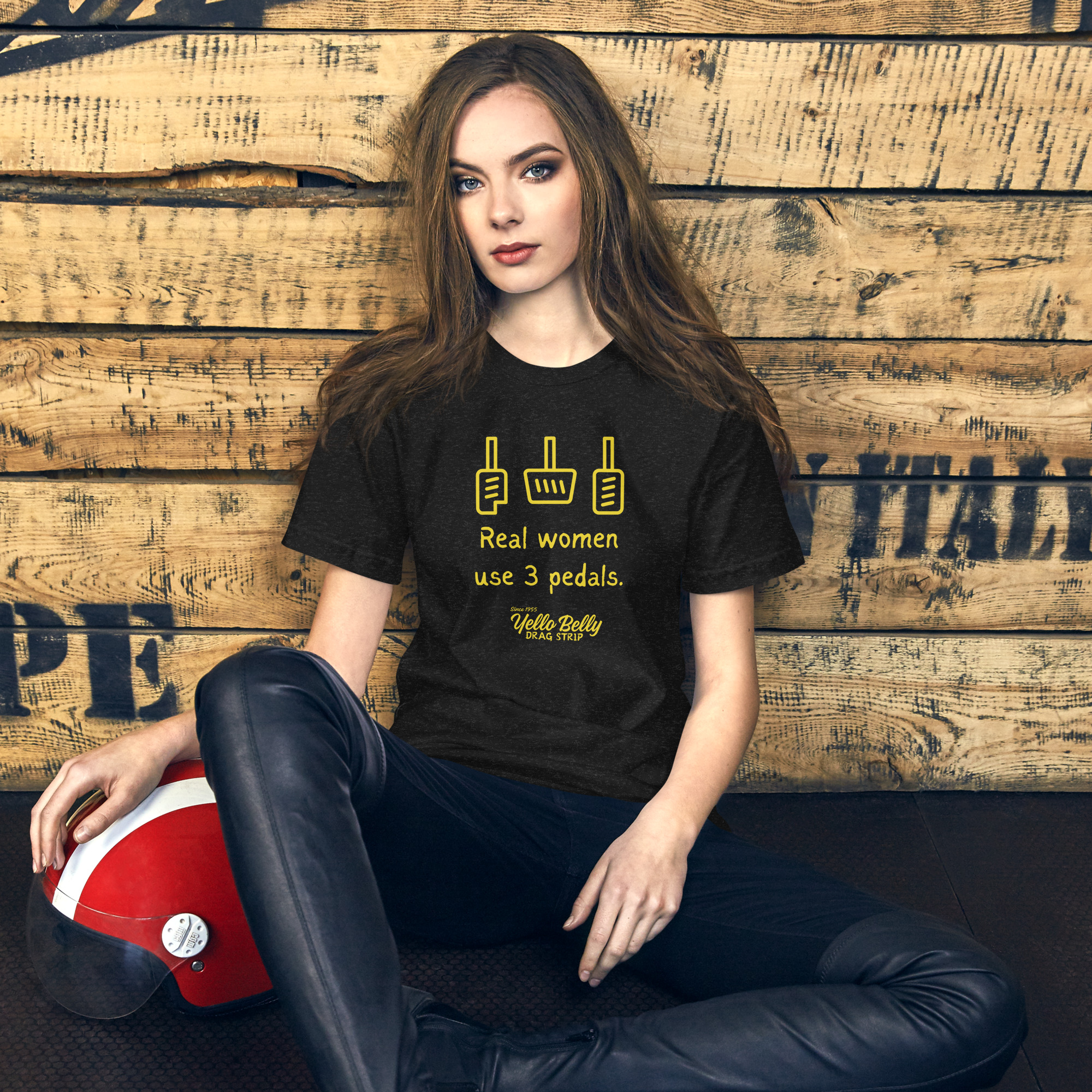 Real Women 3 Pedals-Gold-Unisex t-shirt