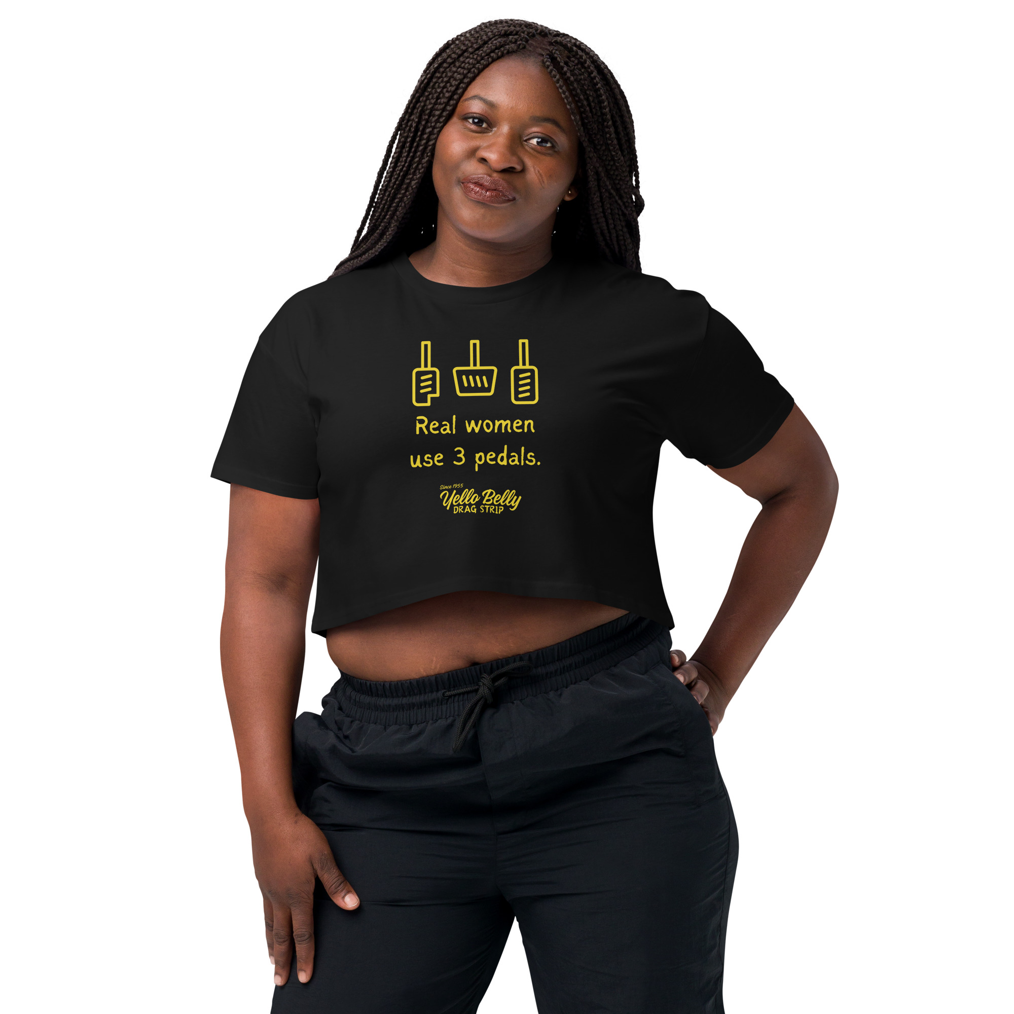 Real Women 3 Pedals-Women’s crop top