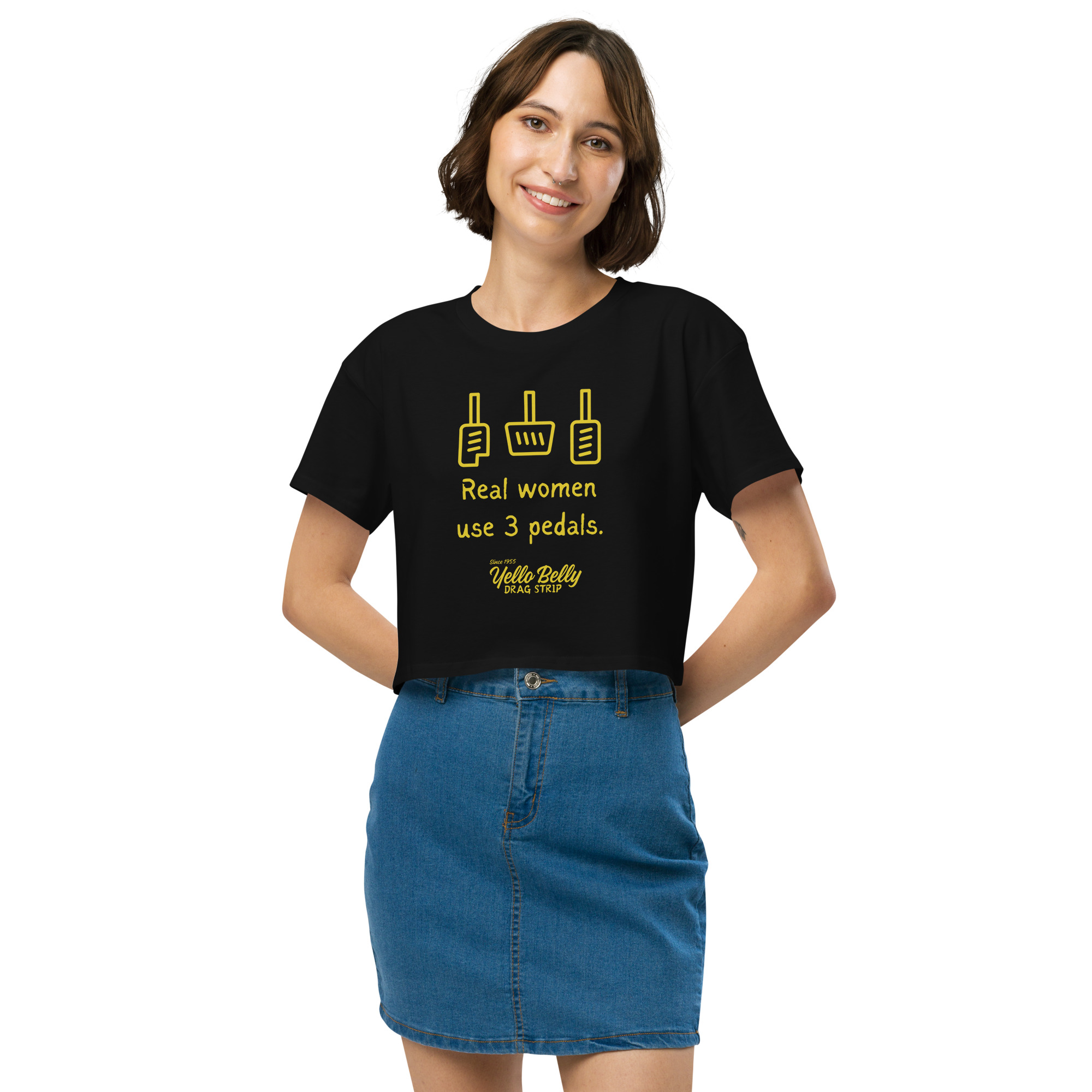 Real Women 3 Pedals-Women’s crop top