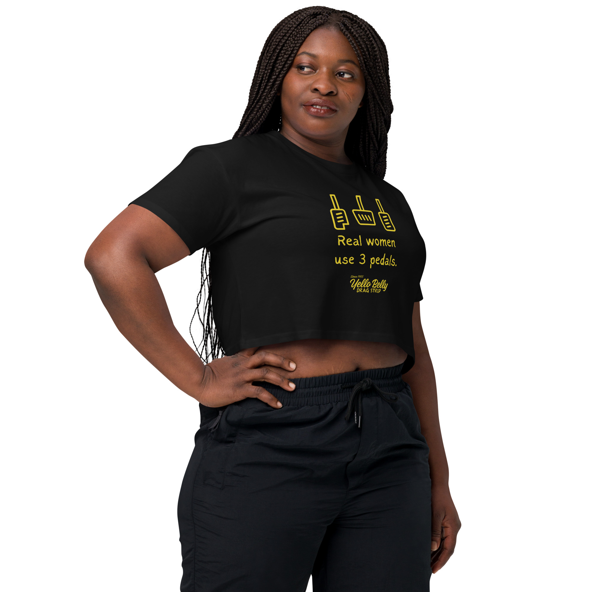 Real Women 3 Pedals-Women’s crop top
