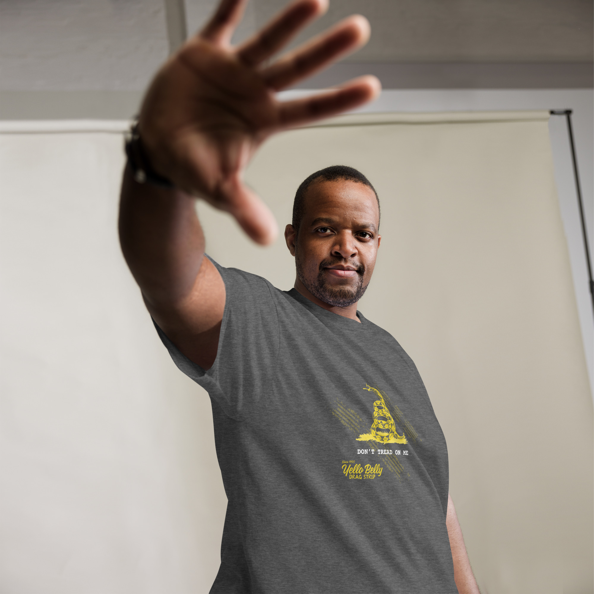 YB Don't Tread On Me Tee-Gold