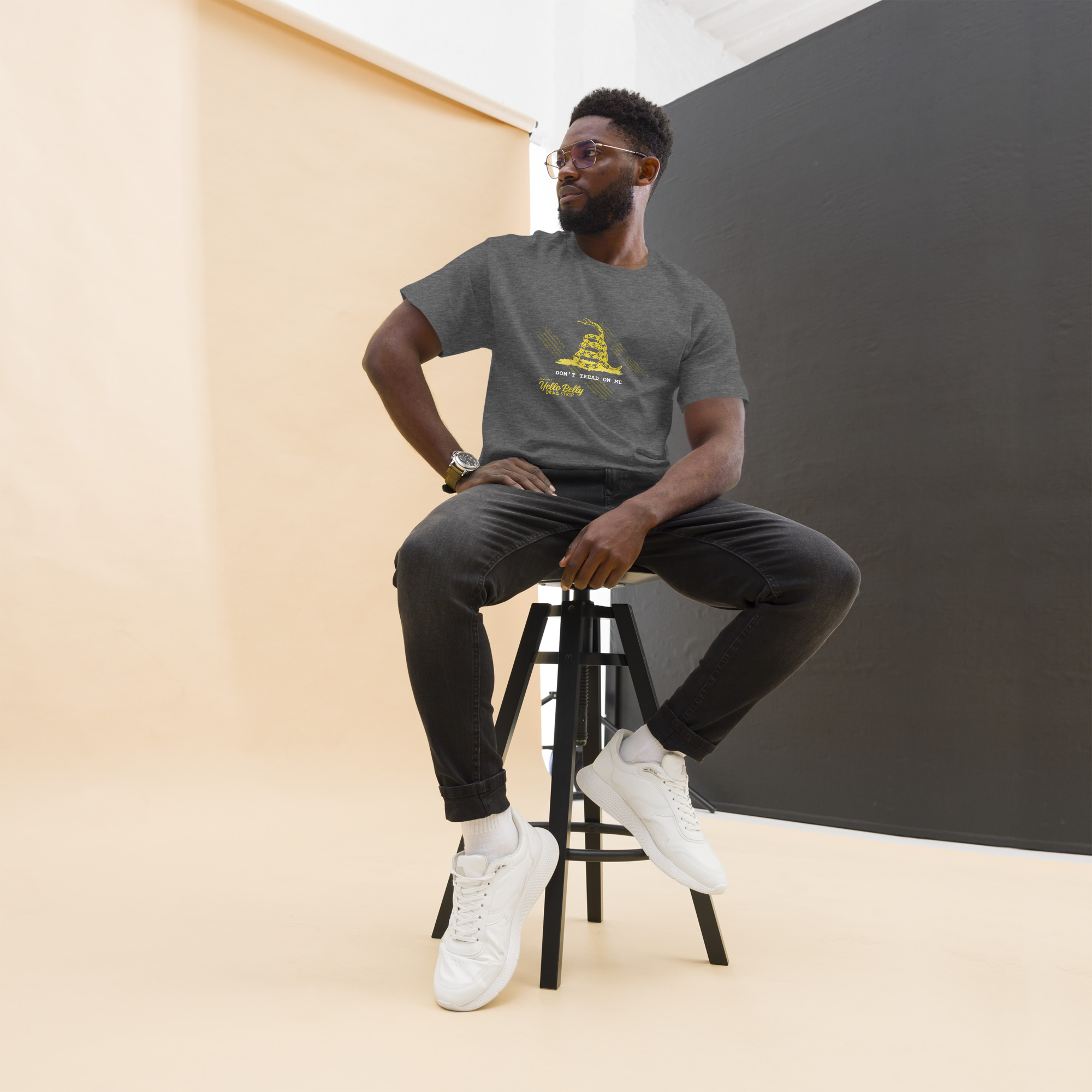 YB Don't Tread On Me Tee-Gold
